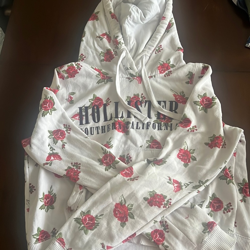 Hollister, Small, White Hoodie